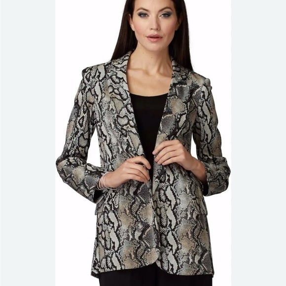 Joseph Ribkoff snakeskin print blazer 6 - Picture 1 of 9